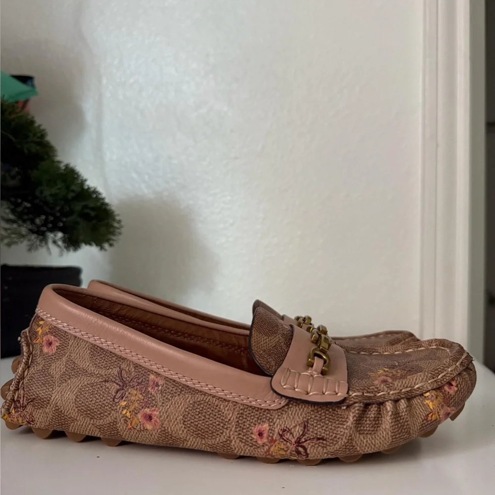 Coach Pink and Brown Loafers - Picture 2 of 8